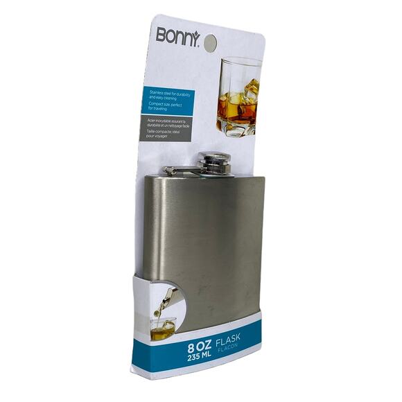 Bonny Flask 8oz Stainless Steel New In Box - Picture 8 of 8